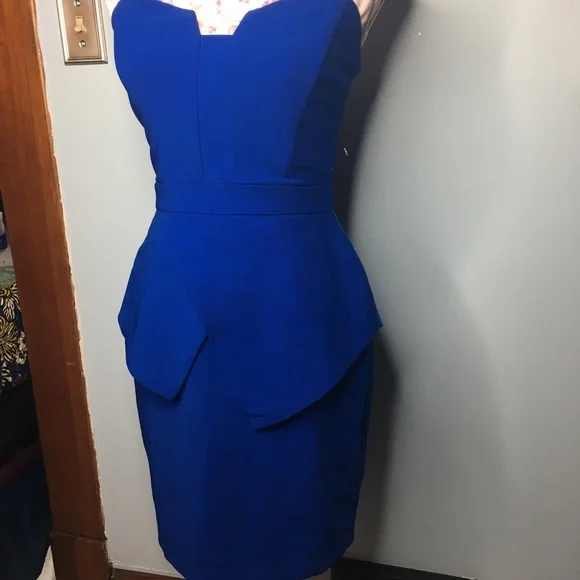 ADELYN RAE Nordstrom strapless royal blue dress XS - Picture 6 of 8